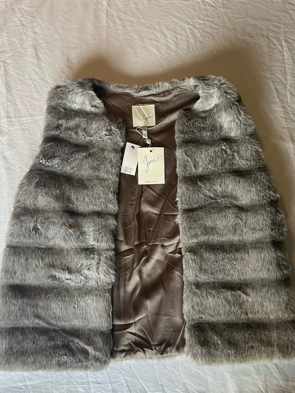 Joie Sterling Faux Fur Vest Small